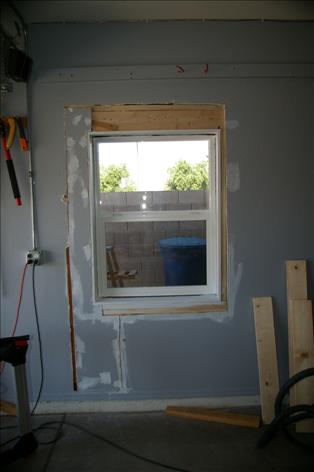 4-29-07 Garge Workshop - Installing Window (1)